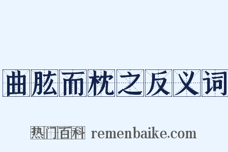曲肱而枕之反义词是什么意思的图片